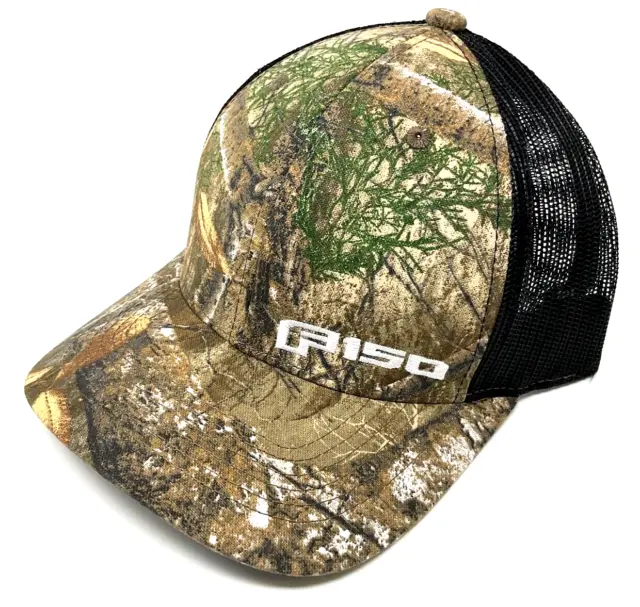 Realtree Camo Ford F150 Logo Black Mesh Trucker Outdoor Snapback Hat Cap Retro