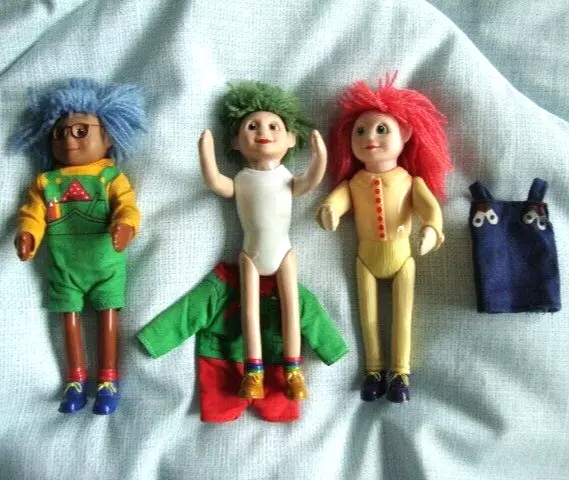 Very Rare Tots TV Dolls/Figures Appx 5" Plastic Hard Body Tilly Tom Tiny Vintage