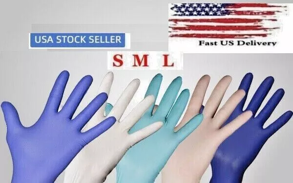 100 Nitrile Disposable Medical Exam Gloves 3.5 Mil. (Vinyl, Latex, Powder Free)