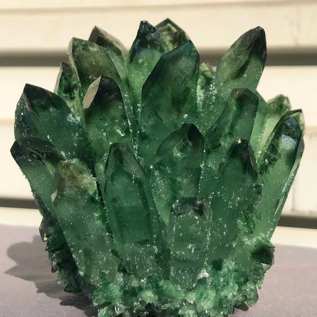 1.25lb  New Find Green Phantom Quartz Crystal Cluster Mineral Specimen Healing