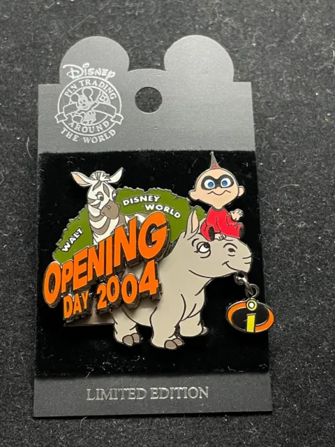 Disney Pin Incredibles Opening Day 2004 Rhino Animal Kingdom Jack Jack 33917 LE