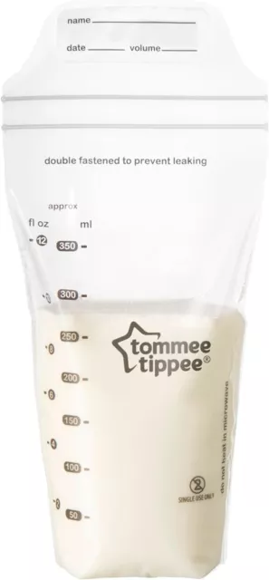 Tommee Tippee Baby Milk Storage Bags Closer to Nature Pre-sterilised Pack of 36