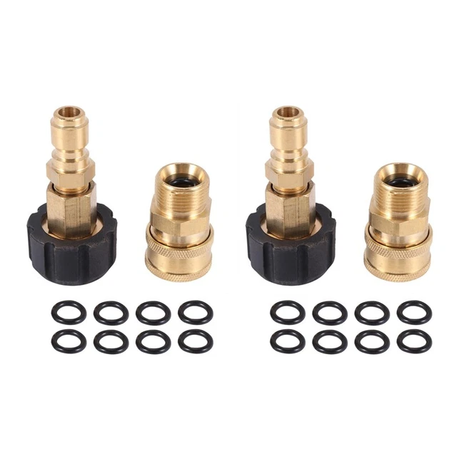 3X Pressure Washer Adapter Set,  Connector, M22 14mm Swivel to M22 Metric FiW5X6