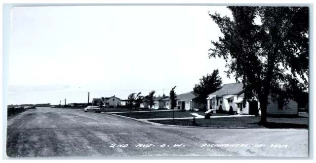 c1940's 2nd Ave. S. W. Car Scene Pocahontas Iowa IA RPPC Photo Vintage Postcard