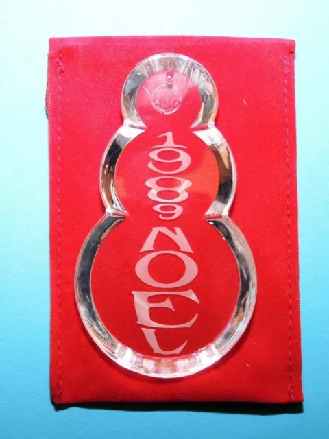 Baccarat Crystal Ornament MIB 1989 Noel Christmas Snowman