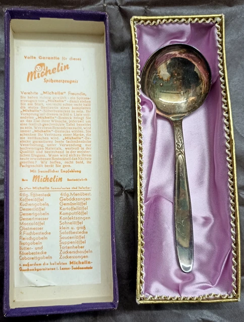Sammelbesteck von Michelin, 100 Silber, Sahnelöffel