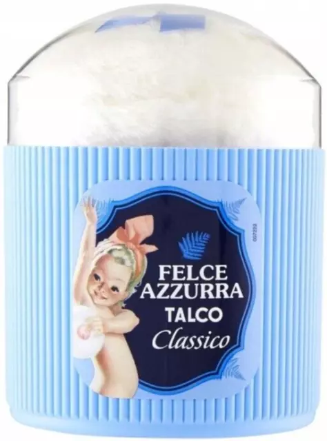 PAGLIERI Felce Azzurra Talk Körperpuder + Schwämmchen 250g sanfte Hautpflege