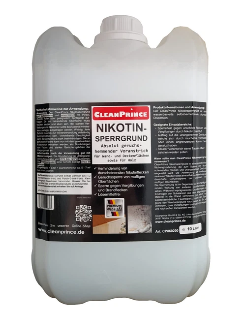 Nikotin-Sperrgrund 10 Litro Geruchshemmender Rivestimento Primer Parete Legno