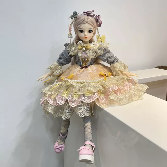 Bambola 24 pollici BJD 1/3 palla snodate ragazze set completo scarpe da principessa parrucche giocattolo