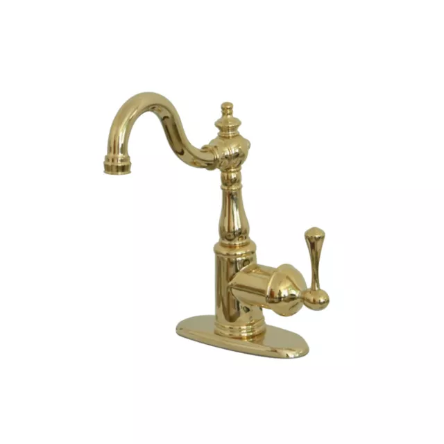 Kingston Brass KS7492BL English Vintage Bar Faucet with Cover Plate, Polished Br