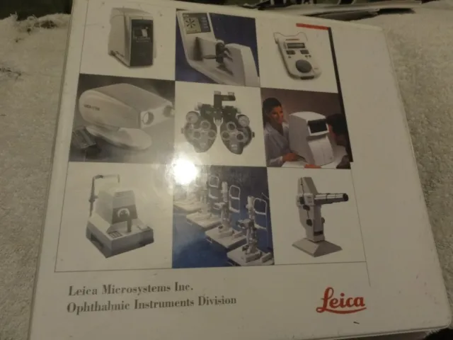 RARE Leica Equipment Binder FULL of Catalogs Brochures Clinical Service Manuals