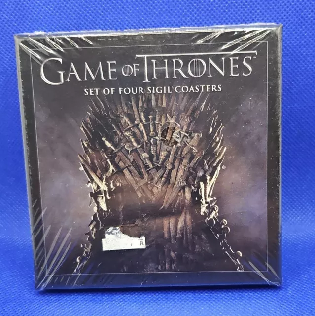 Game of Thrones House Sigil Coaster Set Stark Baratheon Lannister Targaryen New