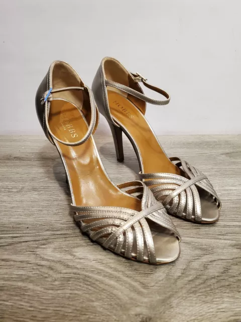 HOBBS MACY T Bar Sandal Red Ribbon Fawn RRP GBP 149.00 Excellent