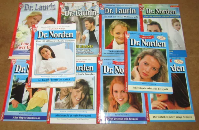 10 Dr. Norden oder Dr. Laurin, Arztromane Romanhefte Taschenheftformat -  bk545