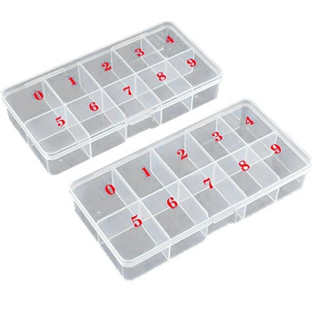 Nagelspitzen-Box Leere Nagelspitzen-Organizer Aufbewahrung Fingernagel-Box 8641