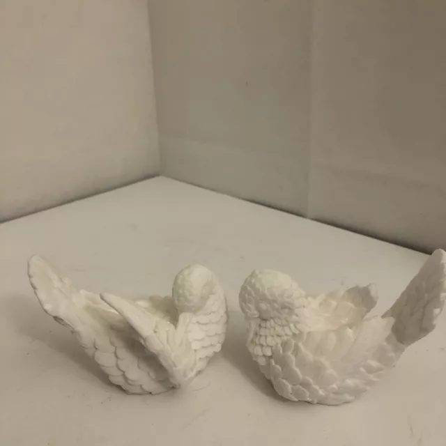 Alabaster Doves Classic Figures Set of 2 By Sculptor A. Santini Made in Italy