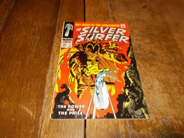 Silver Surfer #3 - Marvel 1968 Silver Age 25c Lee Buscema 1st Mephisto FN/VFN