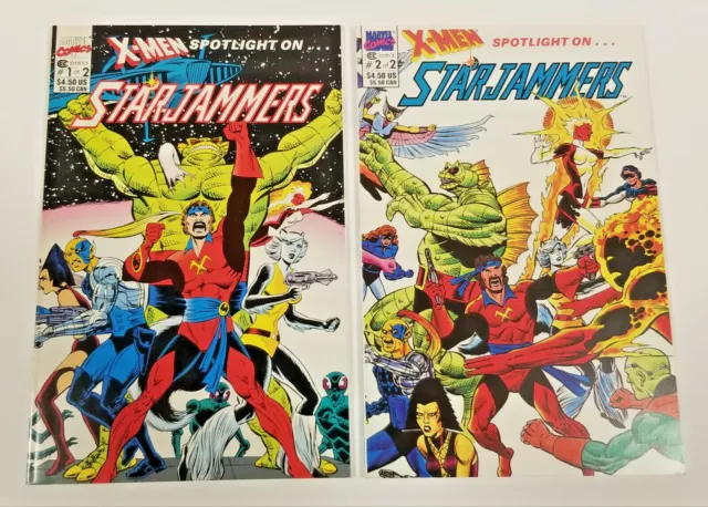X-Men: Spotlight on Starjammers 1 & 2 Full Set (Marvel 1990)