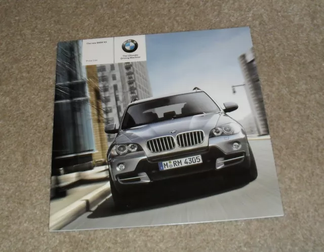BMW X5 Price Guide Brochure March 2007 - 3.0 Si SE - 4.8i SE - 3.0d SE