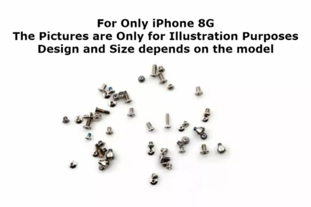 For iPhone 8 Complete Replacement Full Housing Screws Set Kit Fix Repair Silver