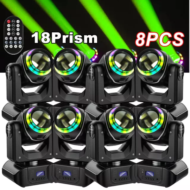 18Prism RGBW Moving Head Stage Light Gobo LED DMX Beam Spot Disco DJ Club Light