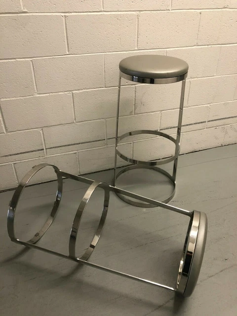 Modern Chrome Barstools by  Aro/ Lievore Altherr Molina swivel seats