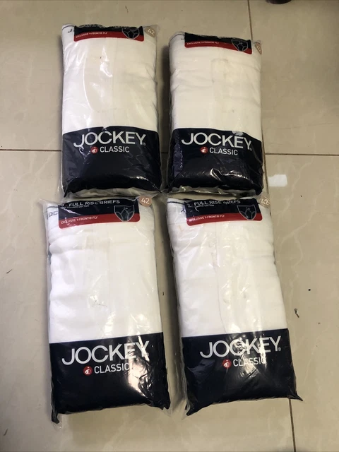 NOS Vintage 4 Pack Of Jockey Classic Full Rise Briefs Underwear Size 42-12 Total NOS Vintage 4 Pack Of Jockey Classic Full Rise Briefs Underwear Size 42-12 Total