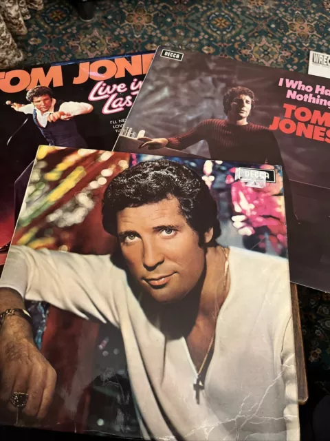 BULK BUY JOB LOT.  TOM JONES 3x 12” Vinyl Albums Compilations Decca Label 1970s