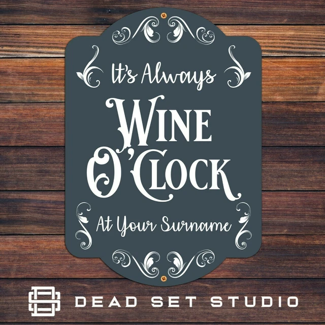 Personalised Wine Bar Sign Man Den Fun Pub Cocktail A4 A3 Metal Wall Art Gift