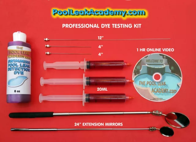 Swimming Pool Leak Detection- Professional Dye Testing Syringe set