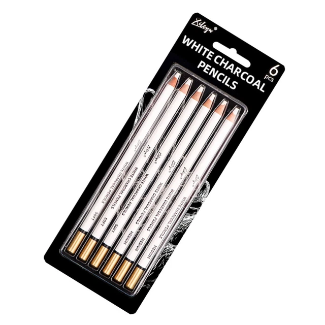 Set Di 6 Matite Gomma Per Artisti Con Pennello, Gomme A Matita Per Cancellare Dettagli E Schizzi A Carboncino