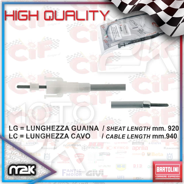 Cavo Guaina Trasmissione Km Contachilometri Nera Piaggio Vespa Pk - Foto 11