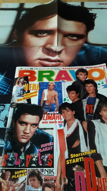 BRAVO Nr.38 vom 13.9.1984 mit Riesenposter Elvis Presley, Billy Idol, Limahl...