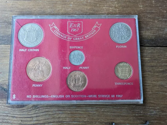 1967 Elizabeth II Coinage of Great Britain BUNC set.