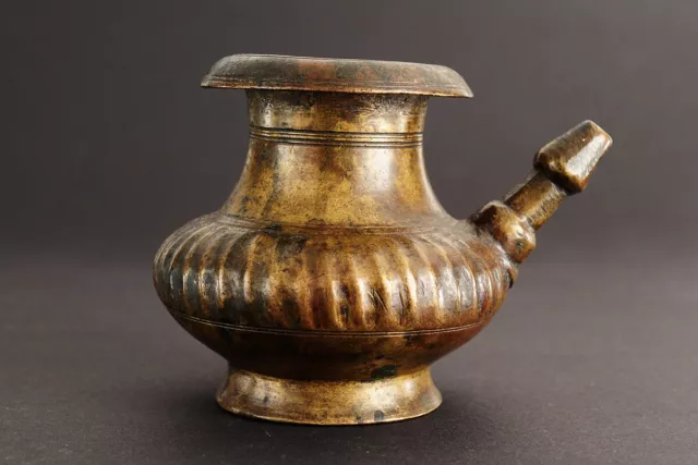 Antique Ritual Ewer (Koruwa), brass/bronze, Nepal, India, Tibet, circa 1900