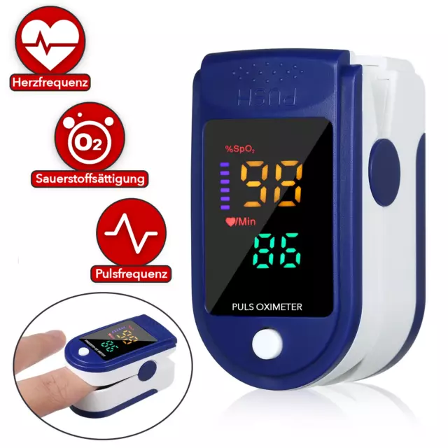 Pulsoximeter Finger Oximeter Sauerstoff Puls SpO-2 Pulsoxymeter SpO2 Messgerät