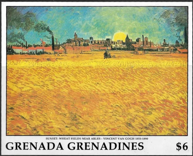 Grenada Grenadines #SGMS1415b MNH S/S 1991 Van Gogh Arles Wheat Field [1355]