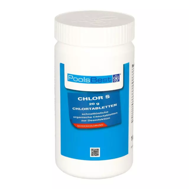 1 kg - PoolsBest® Chlortabs S 20g - schnelllöslich