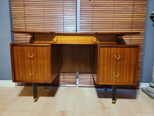 Vintage G Plan Tola and Black Librenza Desk/Dressing Table Mid Century Modern