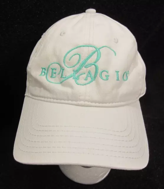 Bellagio Hotel & Casino Official Hat White Baseball Cap Las Vegas Cotton OSFM