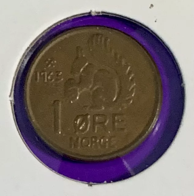 Norway 1 Ore 1965 Squirrel Animal Coin
