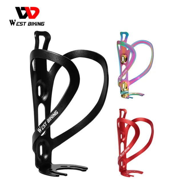 WEST BIKING Bicycle Water Bottle Cage Aluminum Alloy Bottle Holder with 2 Screws