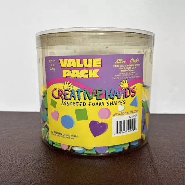 Creative Hands Assorted Foam Shapes Value Pack Used 3.5 oz