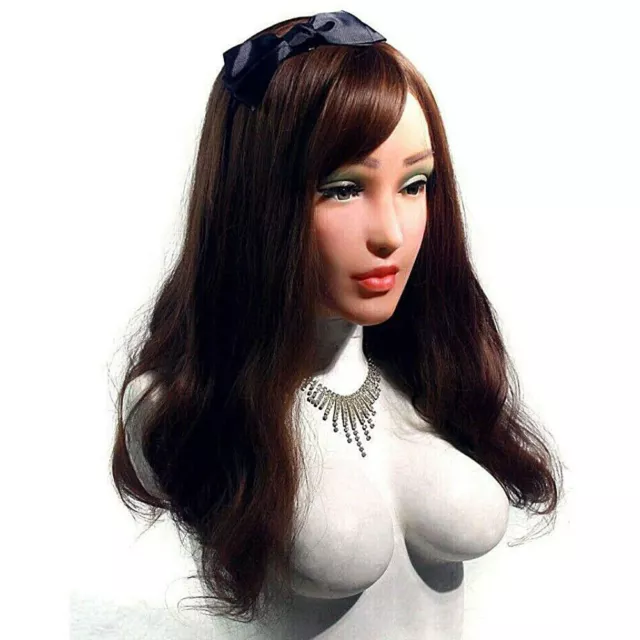 Silicone Coiffure Male to Female Visage Maquillage Hottes Cosplay Déguisement