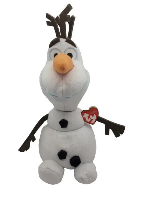 Frozen Olaf 2014 Snowman Beanie 8" Plush Cuddly Soft Toy Disney Ty Olaf