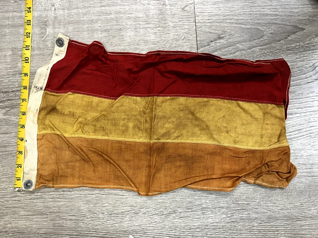 antique sailboat yacht club pennant flag maritime ship bunting burgee orange red