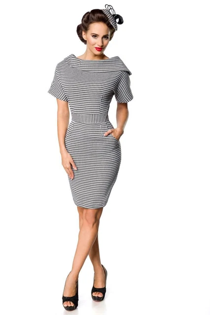 TOSHIKII Damen Büroarbeits Schößchenkleid, Formelles Schößchen  Bleistiftkleid, Business Cocktail Party Bleistiftkleider