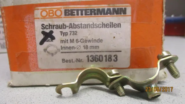 8Stk OBO Schraub-Abstandschelle PG11 18mm M6 1360183 Typ 732  Neu