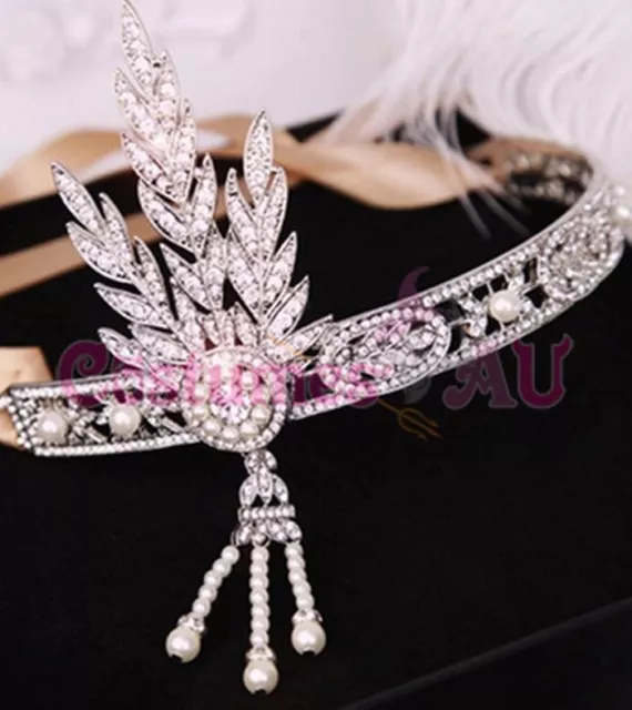 20s Headband Bracelet Ring Set Vintage Bridal Great Gatsby Costume Accessories 2