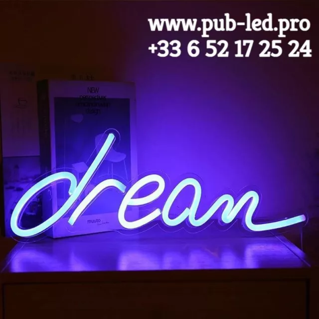 Enseigne lumineuse LED Ouvert - Accrochable - 48 x 25 cm